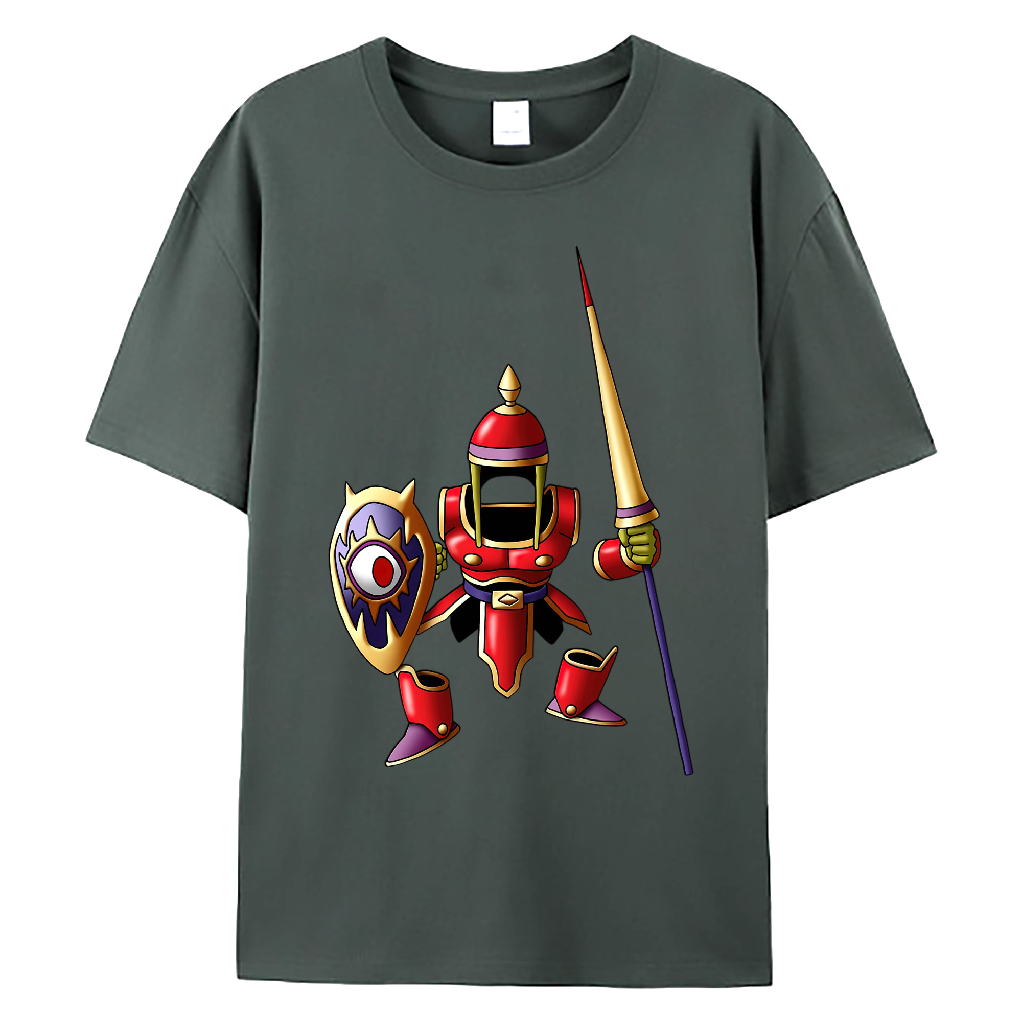 （画像用） ドラゴンクエスト Doragon Kuesuto Dragon Quest 綿100％ メンズ半袖Tシャツ｜肌触りやわらか＆通気性